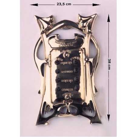 Placa timbre ascensor