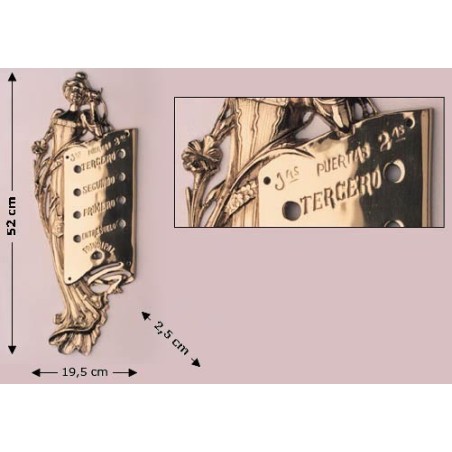 Placa timbre señora