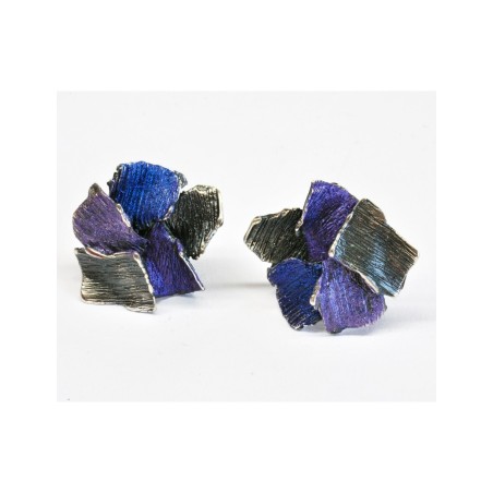 Grandes boucles d'oreilles modernistes à pigments