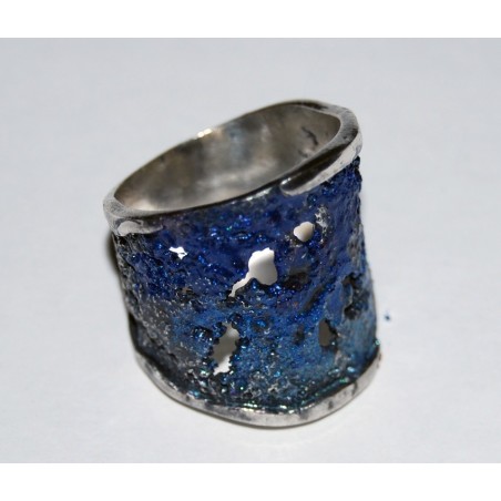 Bague émail moderniste