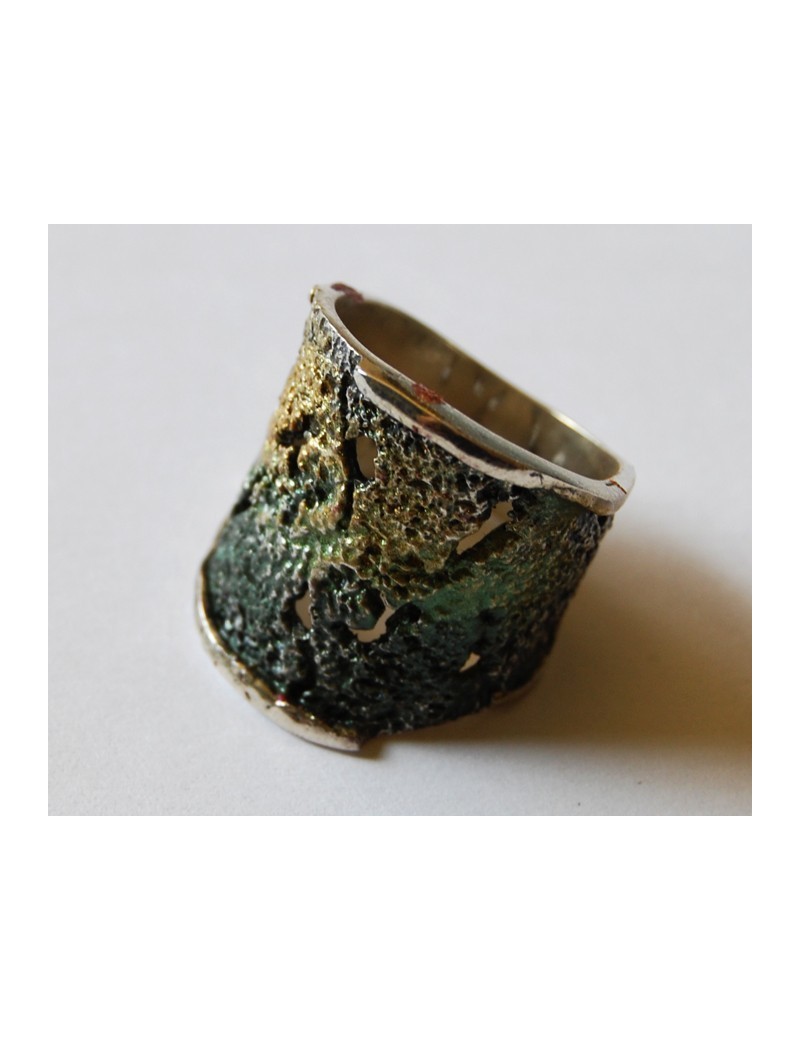 Bague émail moderniste