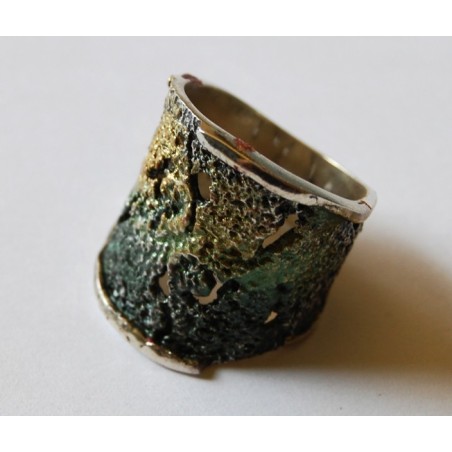 Bague émail moderniste