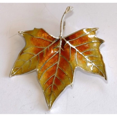Broche hoja de plátano de sombra
