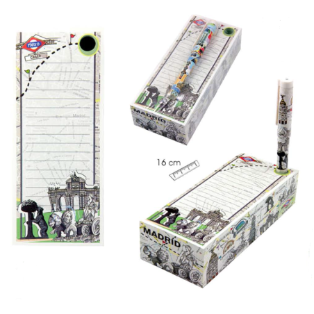Madrid notepad with pen