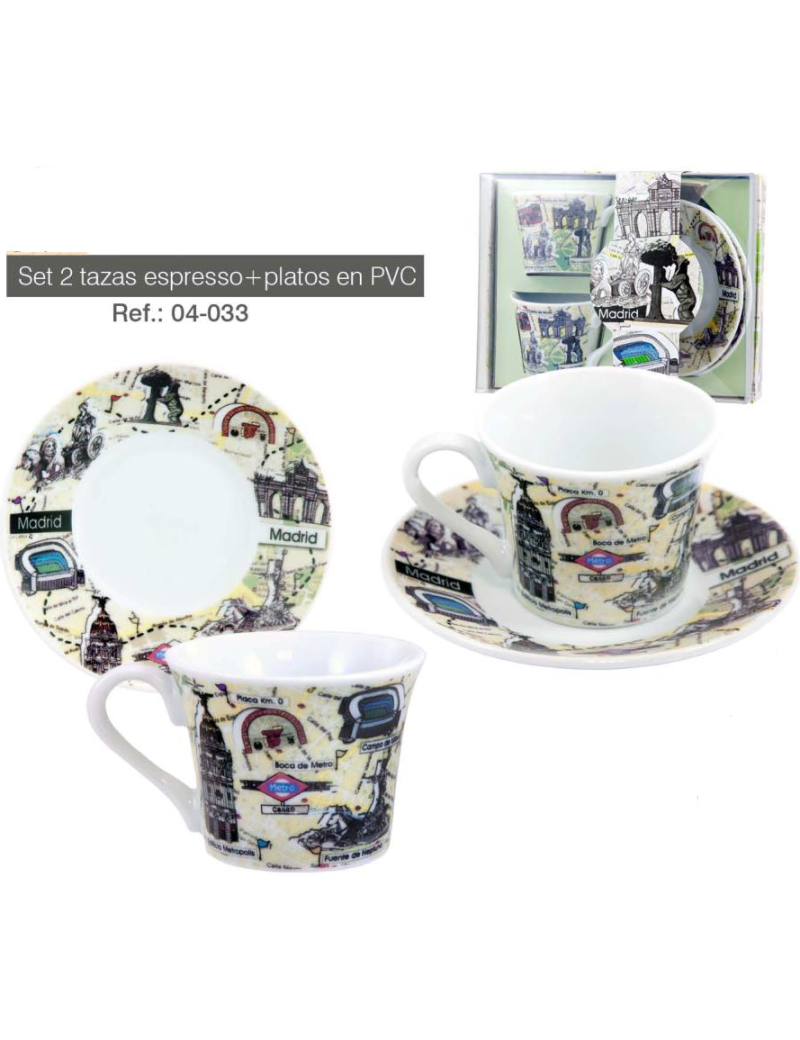 Set 2 tasses et assiettes