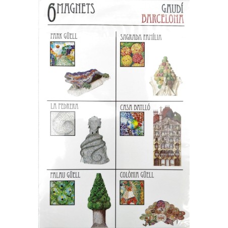 6 magnettes en mosaïques