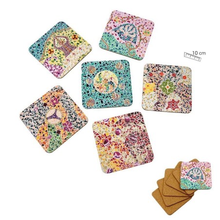 Set de 6 sous-verres en carton Gaudí