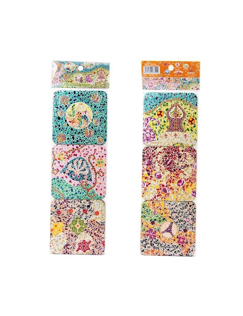 Set 6 posavasos cartón Gaudí