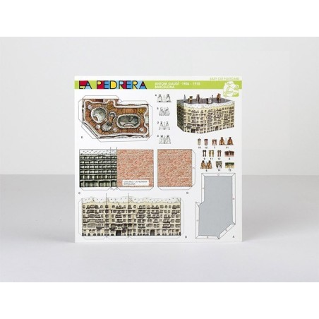 Postcard Paper Model Pedrera