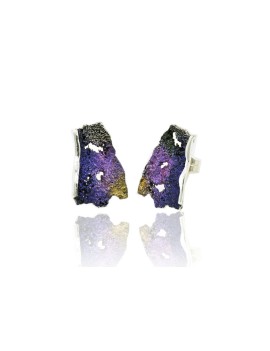 Boucles d'oreilles en émail modernistes