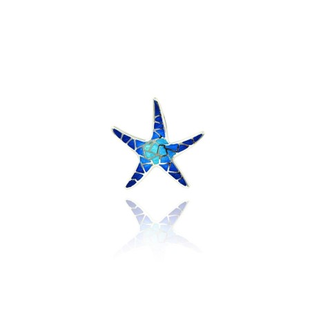 Colgante Gaudí Estrella de Mar Azul