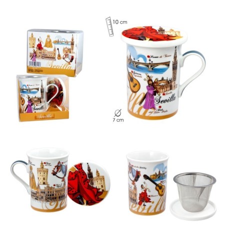Mug Sevilla con tapadera
