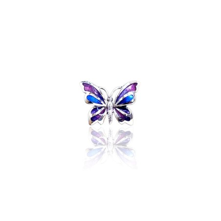 Silver Pendant Butterfly purple