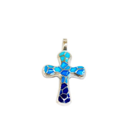 Trencadis Blue Cross rounded tips