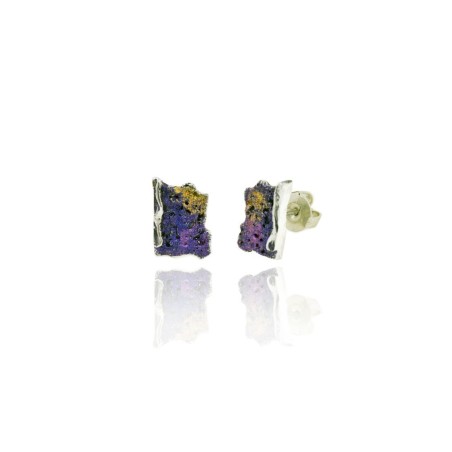 Small Modernist Enamel Earrings