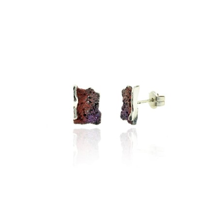 Small Modernist Enamel Earrings
