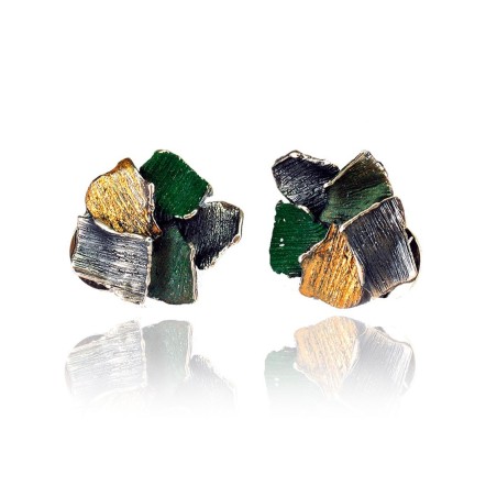 Boucles d'oreilles modernes émaillées