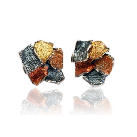 Boucles d'oreilles modernes émaillées