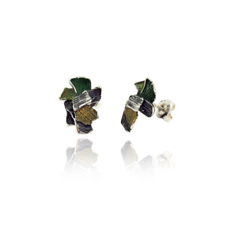 Summum Modernist Enamel Earrings