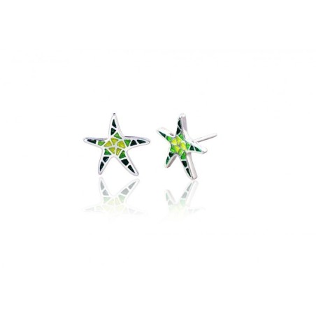 Earrings Star Trencadis Plane Blue  