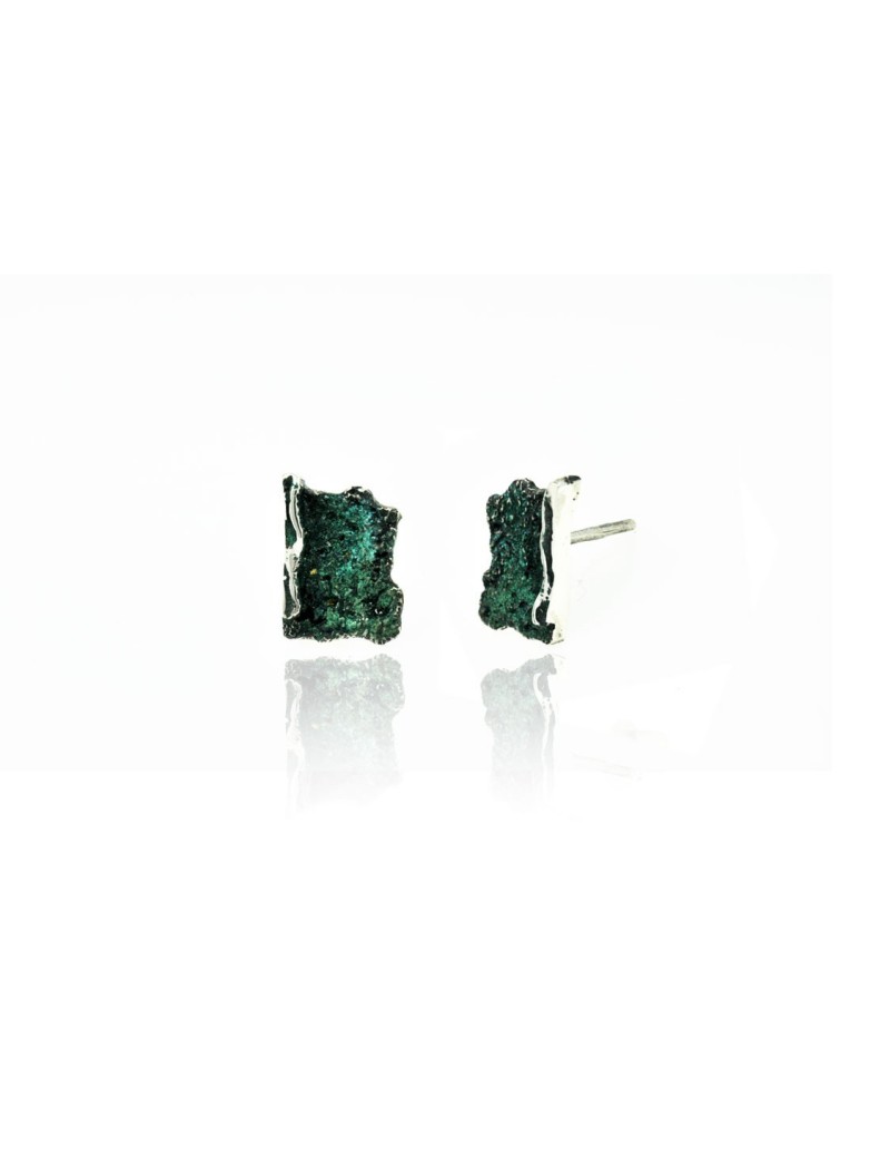 Small Modernist Enamel Earrings
