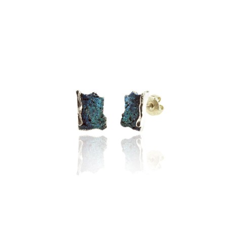 Small Modernist Enamel Earrings