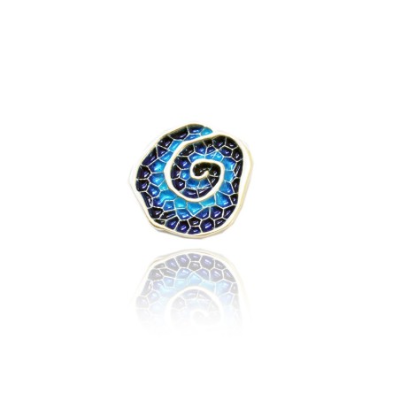 Snailed small blue pendant