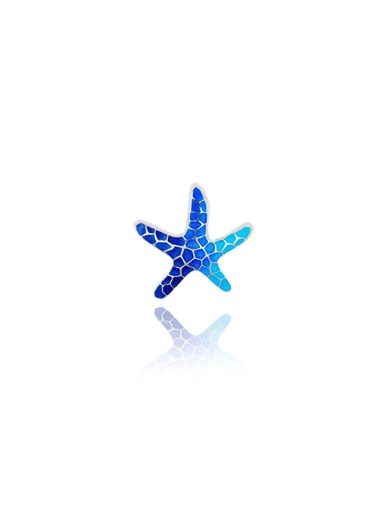 Petit pendantif bleu en forme d'étoile Gaudi