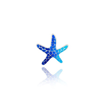 Petit pendantif bleu en forme d'étoile Gaudi