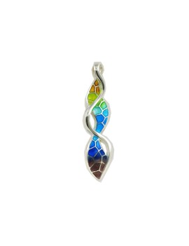 Colorful serpentine pendant