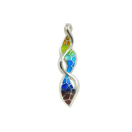 Colorful serpentine pendant