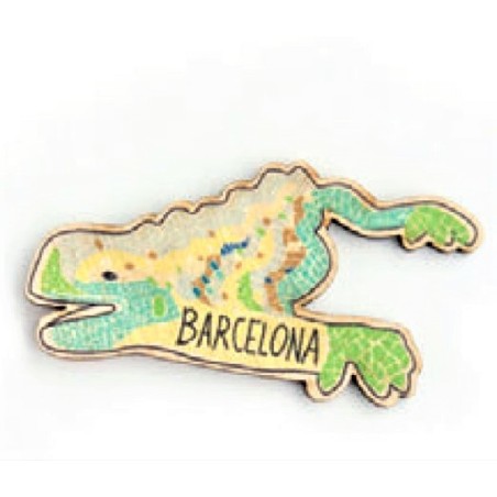 Imán madera Park Güell 