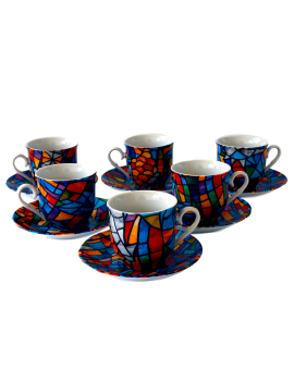 Set 6 tasses de café espresso Sagrada Familia