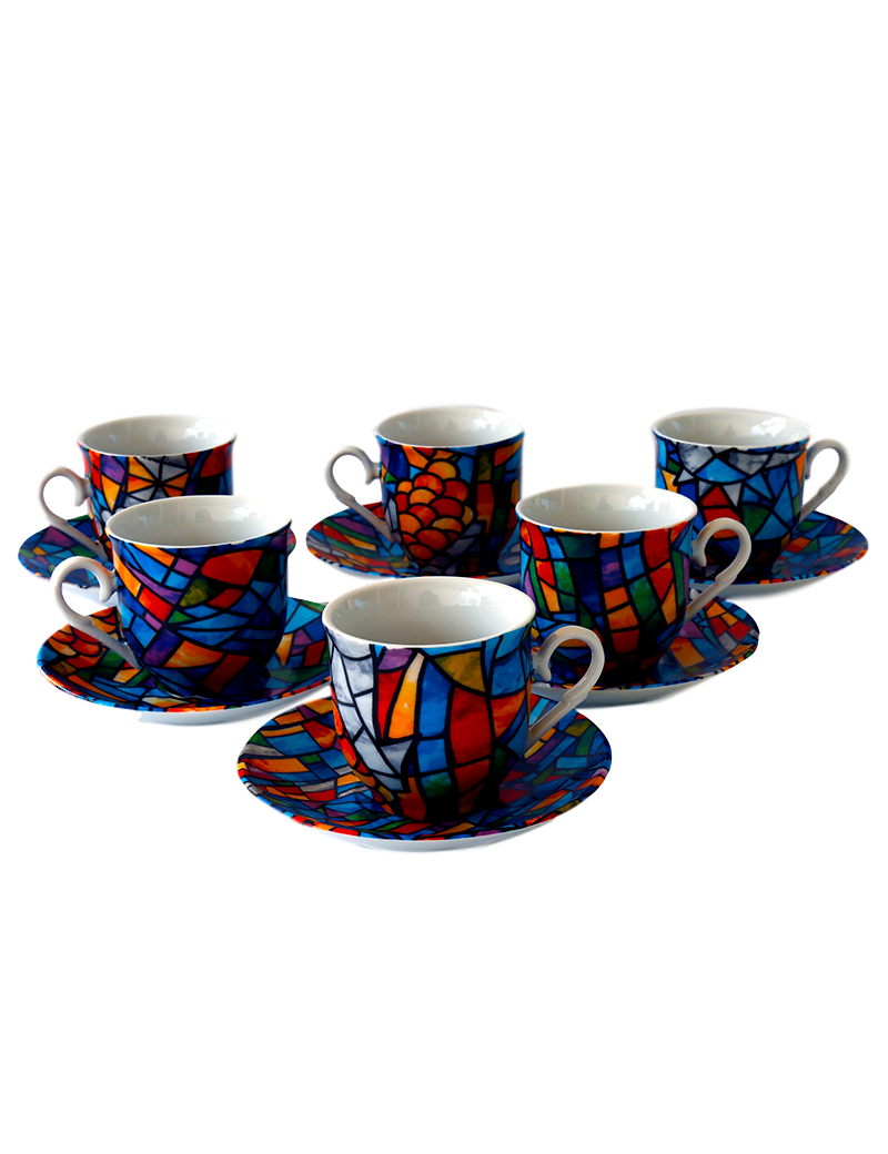 Set 6 tasses de café espresso Sagrada Familia