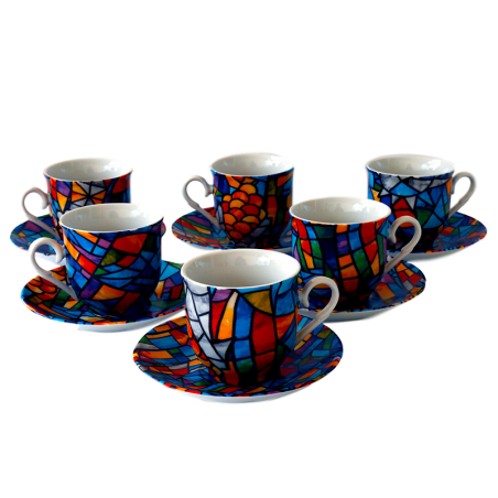 Set 6 tazas café espresso Sagrada Familia