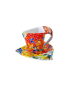 Triangular Cup with Saucer - Aurora