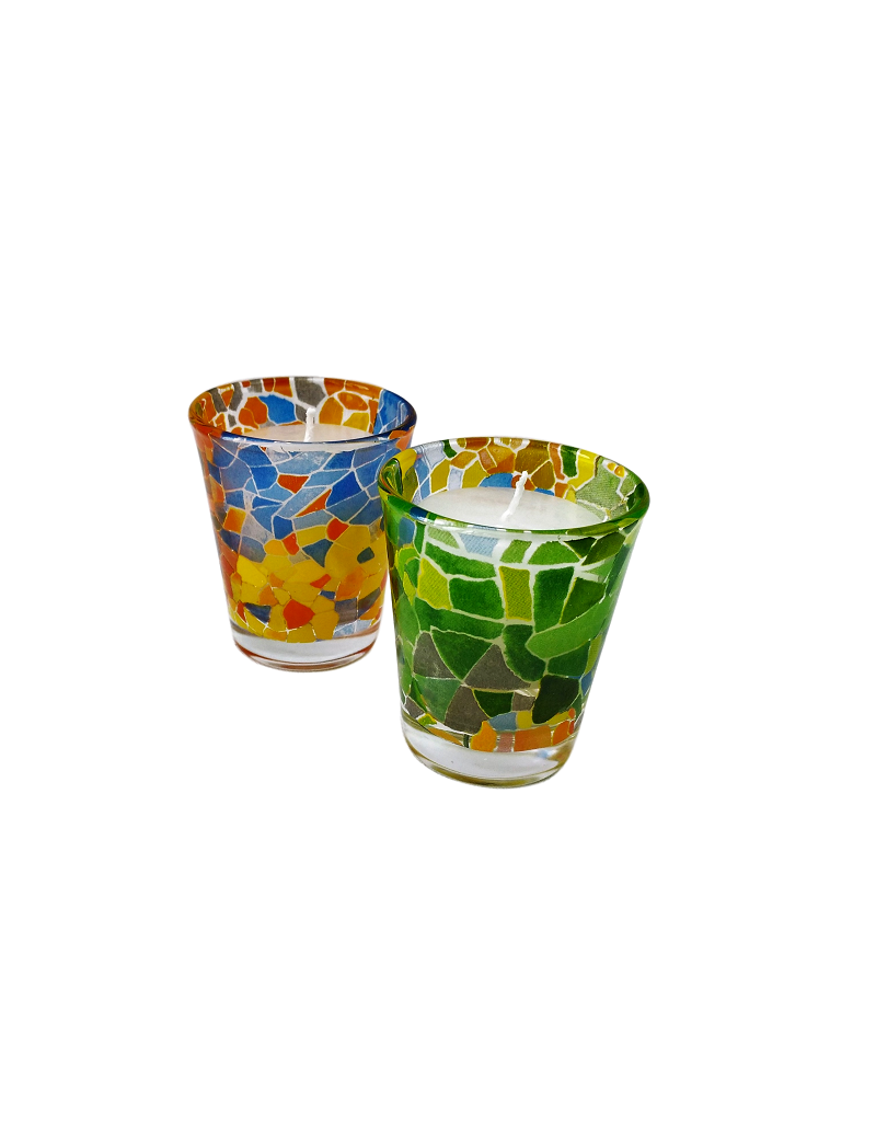 Jeu de 2 bougeoirs en cristal Aurora