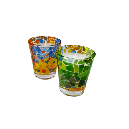 Jeu de 2 bougeoirs en cristal Aurora