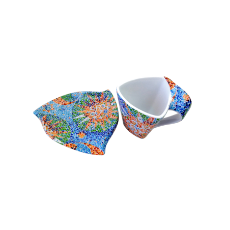 Tasse triangulaire avec sous-tasse Soles