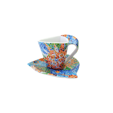 Tasse triangulaire avec sous-tasse Soles
