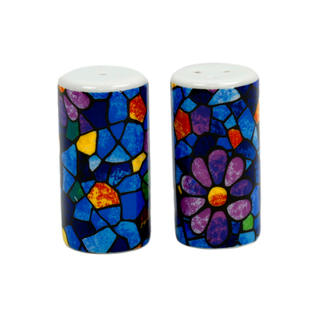 Salt and Pepper Cylinder Trencadis Vitral