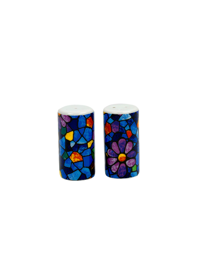 Salt and Pepper Cylinder Trencadis Vitral