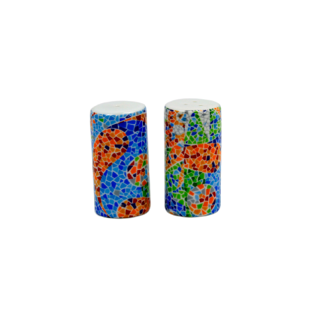 Salt and Pepper Cylinder Trencadis Vitral