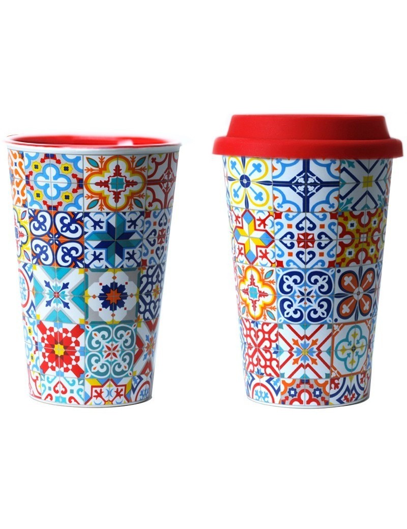Thermal Ceramic Mug Modernist mosaics Barcelona