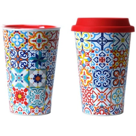 Thermal Ceramic Mug Modernist mosaics Barcelona