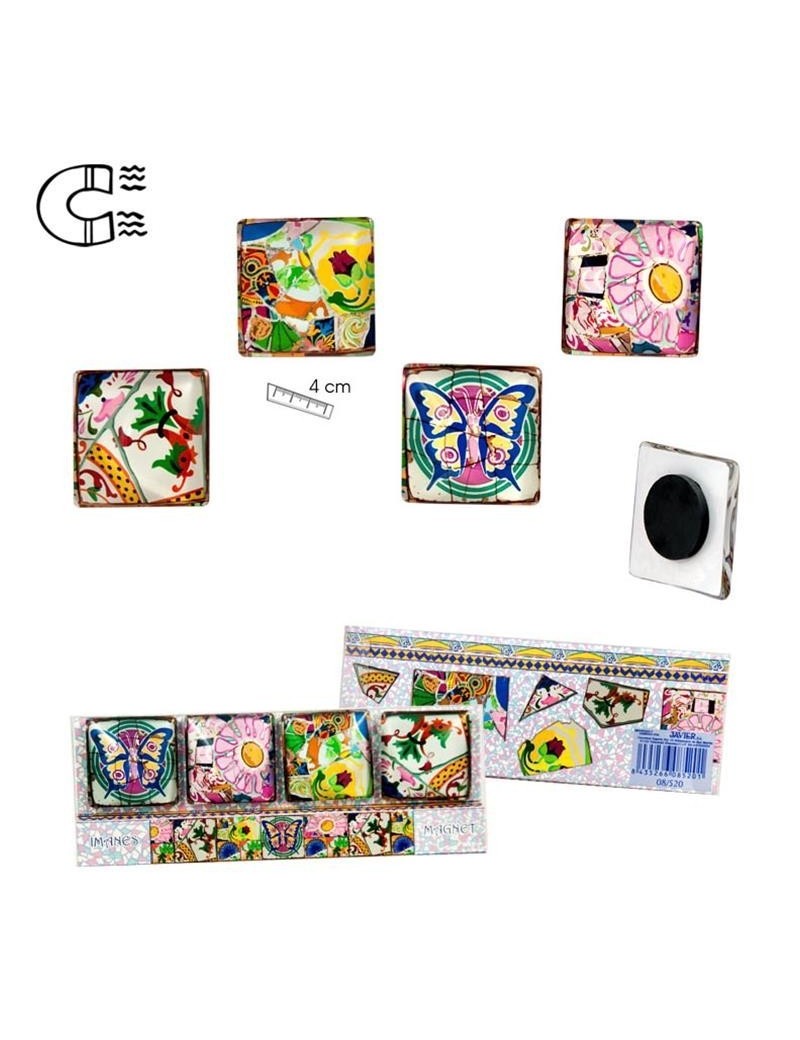 6 Gaudi Mosaic Magnets Set  