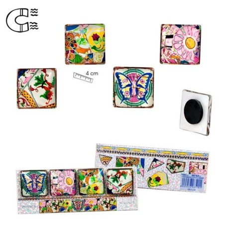 6 Gaudi Mosaic Magnets Set  