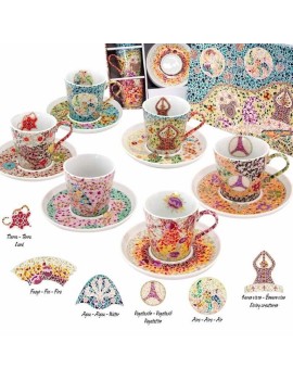 Set de 6 tazas y platos espresso Gaudí Elementos