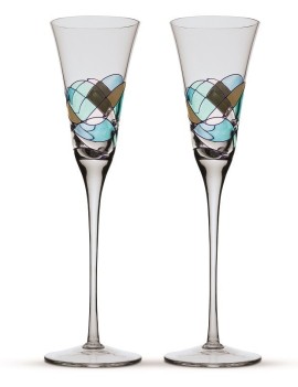 Deux verres champagne Gaudí Aqua