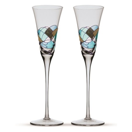 Deux verres champagne Gaudí Aqua